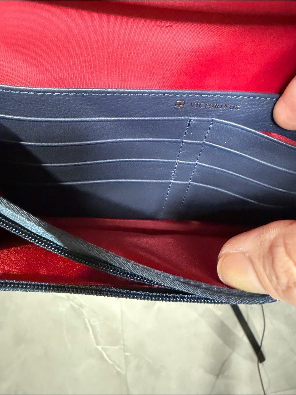 Victorinox Navy Blue nylon leather Crossbody Bag with Gold Hardware - Picture 5 of 12